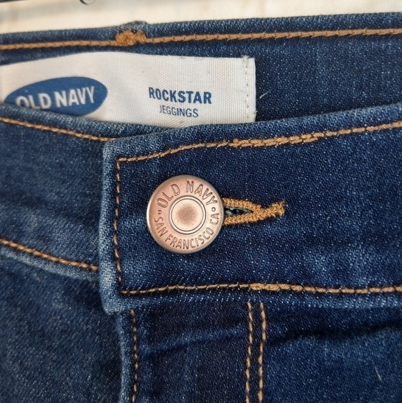 Old Navy girl Rockstar dark wash jeggings - Picture 2 of 8
